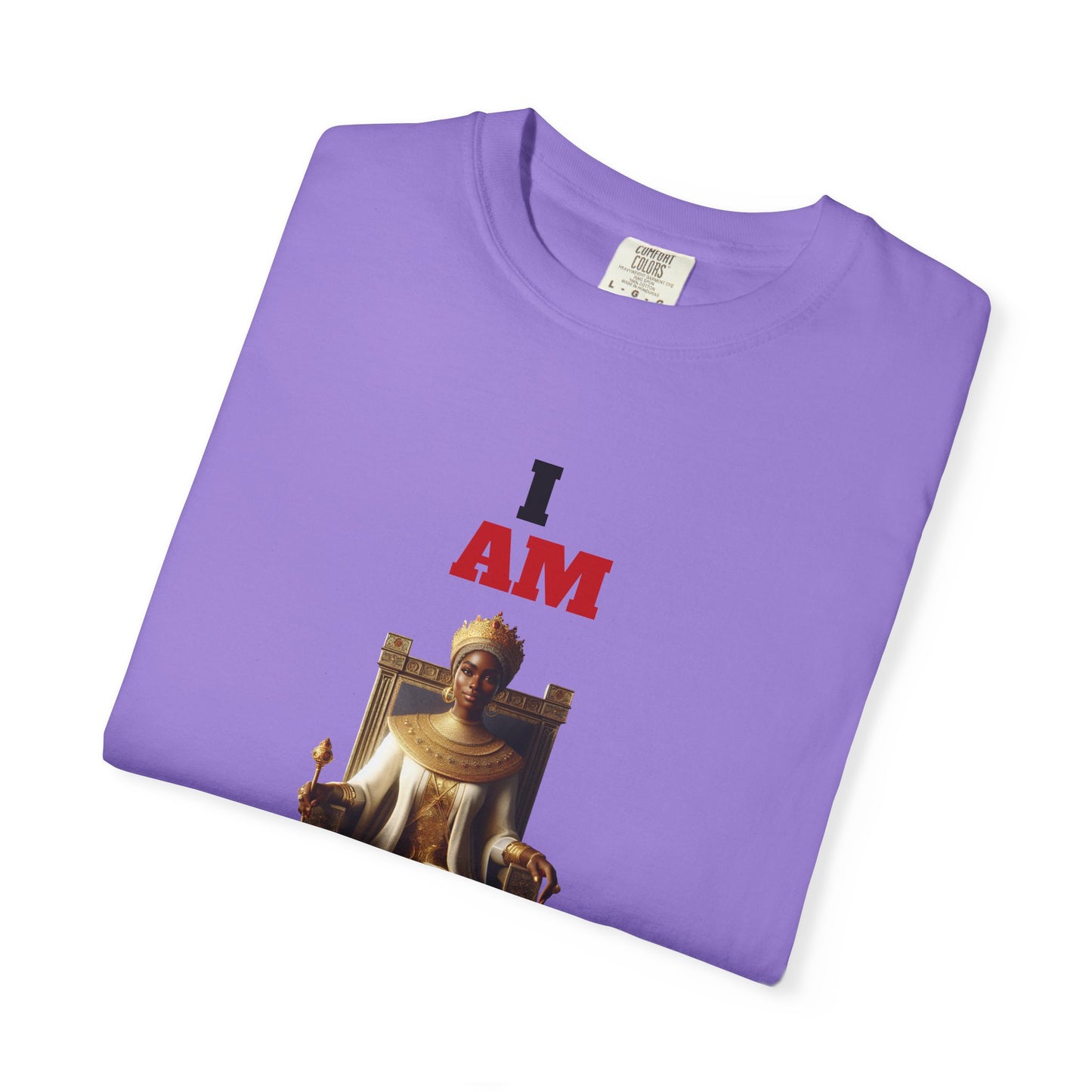 Unisex Garment-Dyed T-Shirt with 'Queen Mother' Design - Empowering Apparel for Celebration and Everyday Wear
