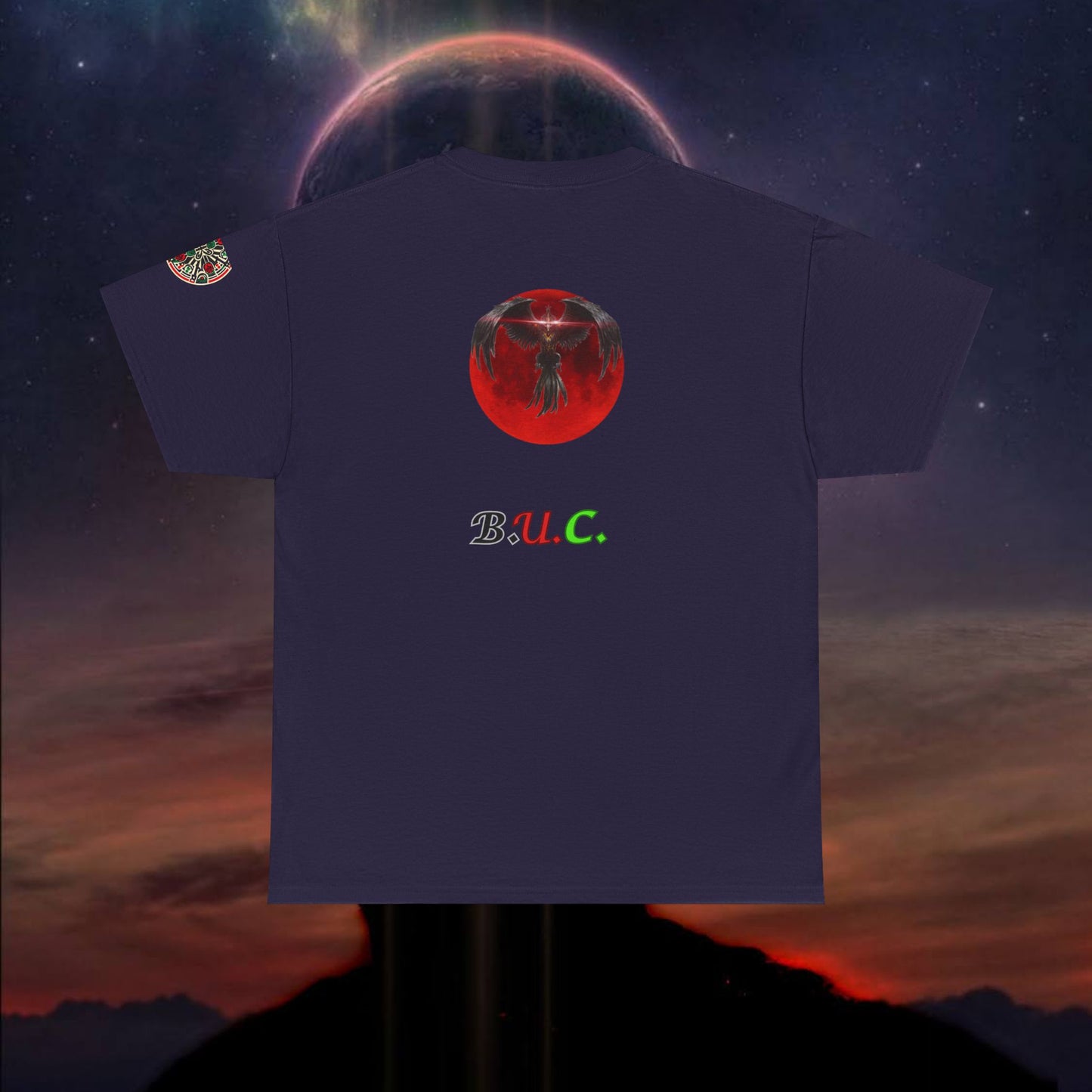 Celestial Phoenix Unisex Heavy Cotton Tee - Embrace the Sun and Moon