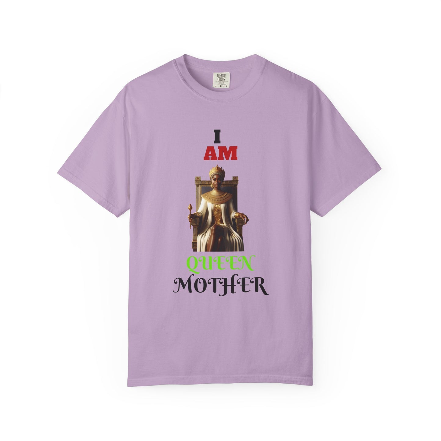Unisex Garment-Dyed T-Shirt with 'Queen Mother' Design - Empowering Apparel for Celebration and Everyday Wear