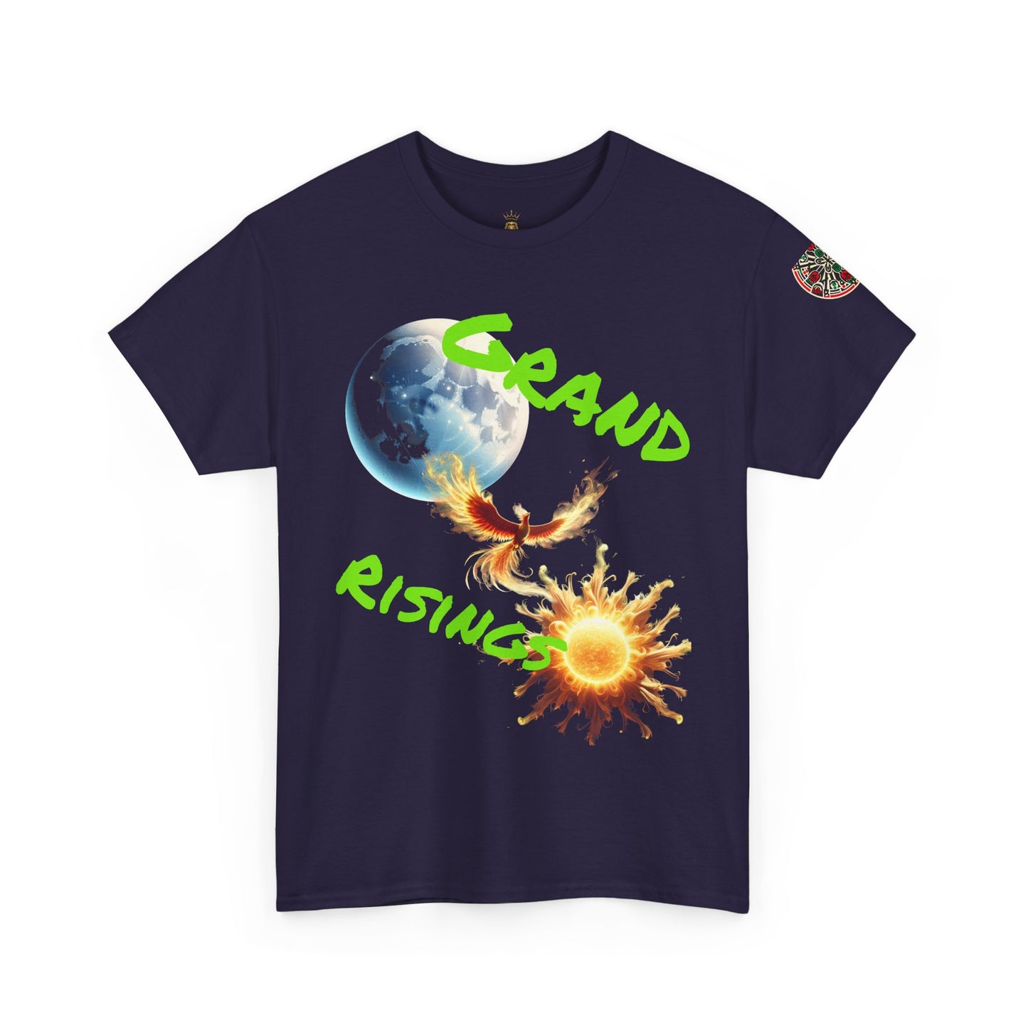 Celestial Phoenix Unisex Heavy Cotton Tee - Embrace the Sun and Moon