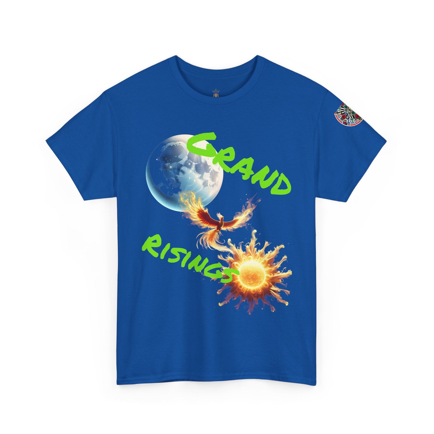 Celestial Phoenix Unisex Heavy Cotton Tee - Embrace the Sun and Moon