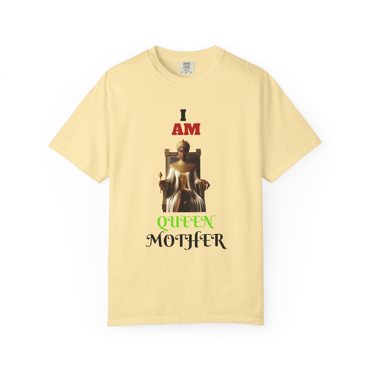 Unisex Garment-Dyed T-Shirt with 'Queen Mother' Design - Empowering Apparel for Celebration and Everyday Wear