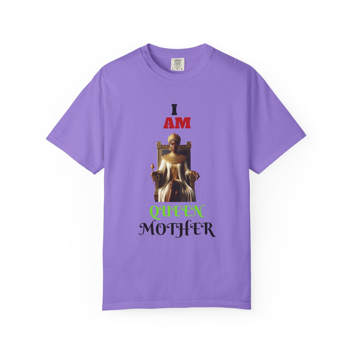 Unisex Garment-Dyed T-Shirt with 'Queen Mother' Design - Empowering Apparel for Celebration and Everyday Wear