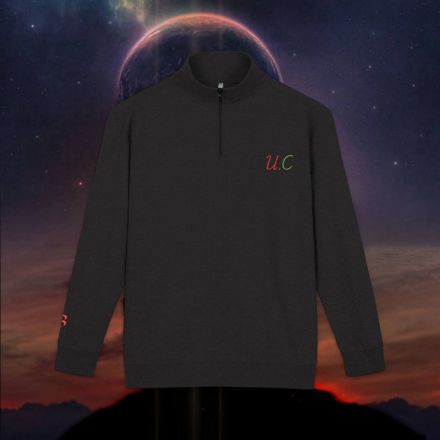 Cozy Embroidered Unisex Fleece Pullover, Perfect Gift for Holidays, Casual Wear, Travel, Outdoor Adventures, Cozy Layering