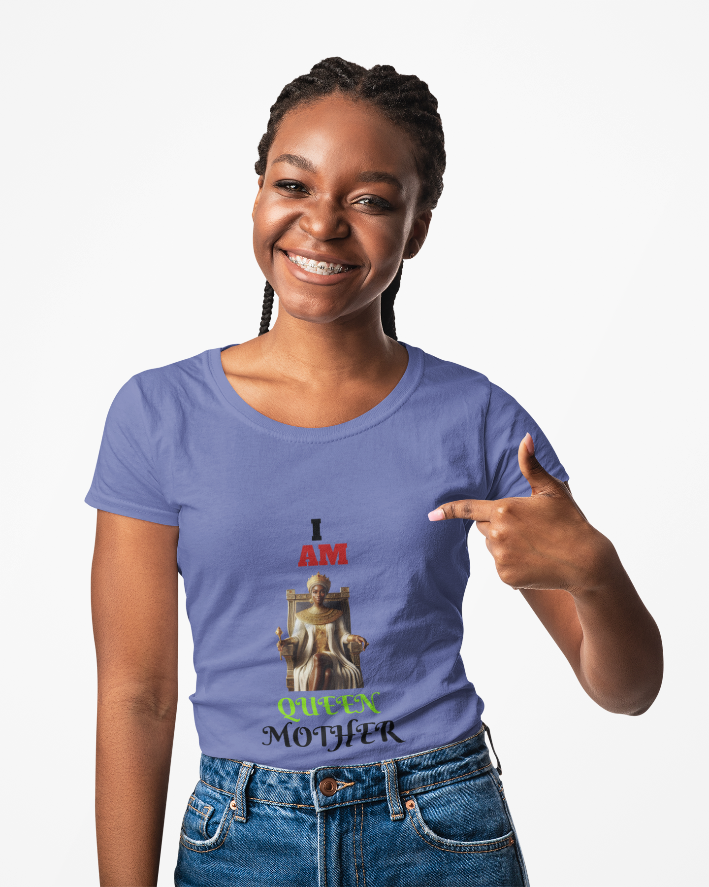 Unisex Garment-Dyed T-Shirt with 'Queen Mother' Design - Empowering Apparel for Celebration and Everyday Wear