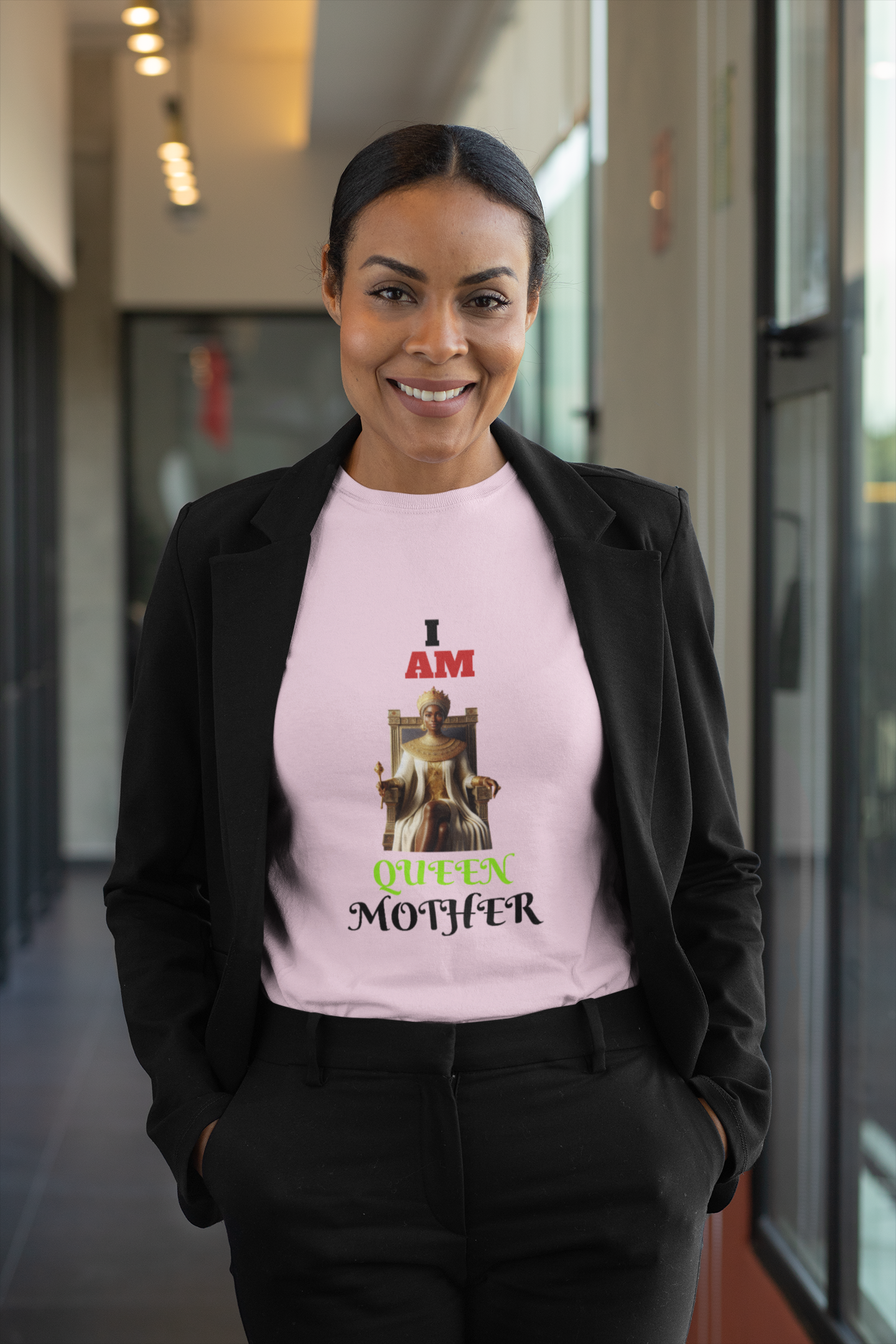 Unisex Garment-Dyed T-Shirt with 'Queen Mother' Design - Empowering Apparel for Celebration and Everyday Wear