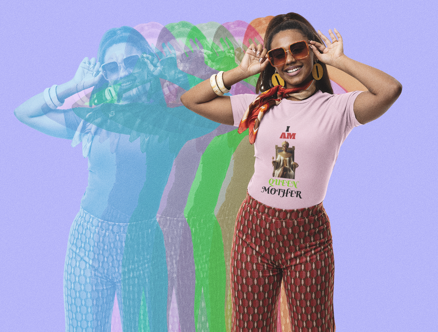 Unisex Garment-Dyed T-Shirt with 'Queen Mother' Design - Empowering Apparel for Celebration and Everyday Wear