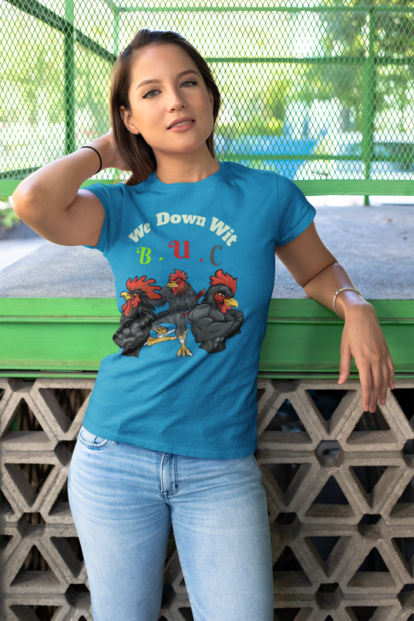 Unisex Heavy Cotton Tee - We Down Wit B.U.C - Bold Graphic Tee for Casual Vibes