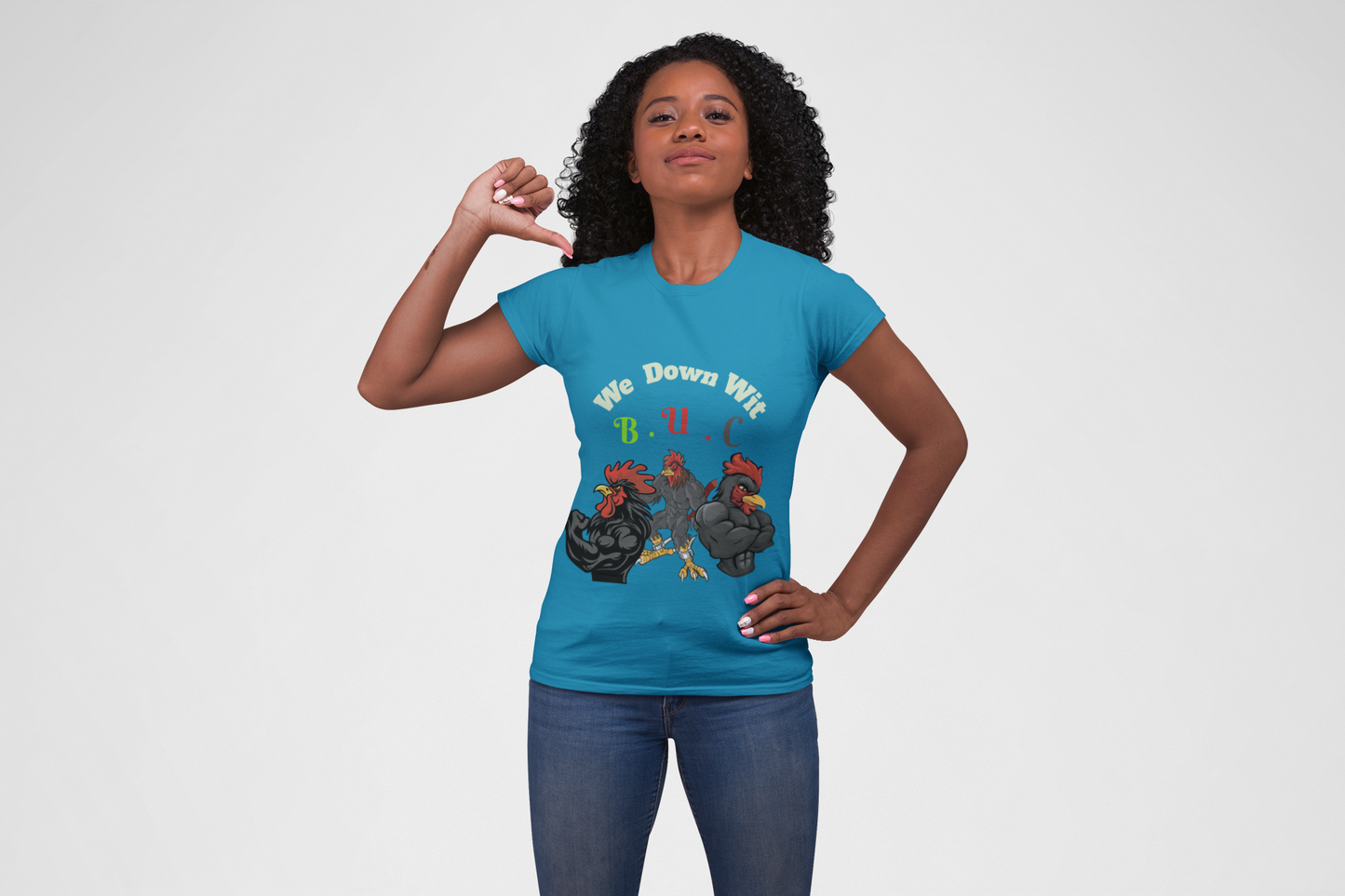 Unisex Heavy Cotton Tee - We Down Wit B.U.C - Bold Graphic Tee for Casual Vibes
