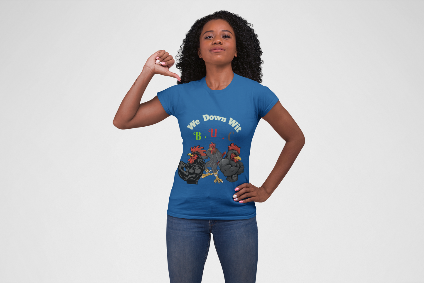 Unisex Heavy Cotton Tee - We Down Wit B.U.C - Bold Graphic Tee for Casual Vibes