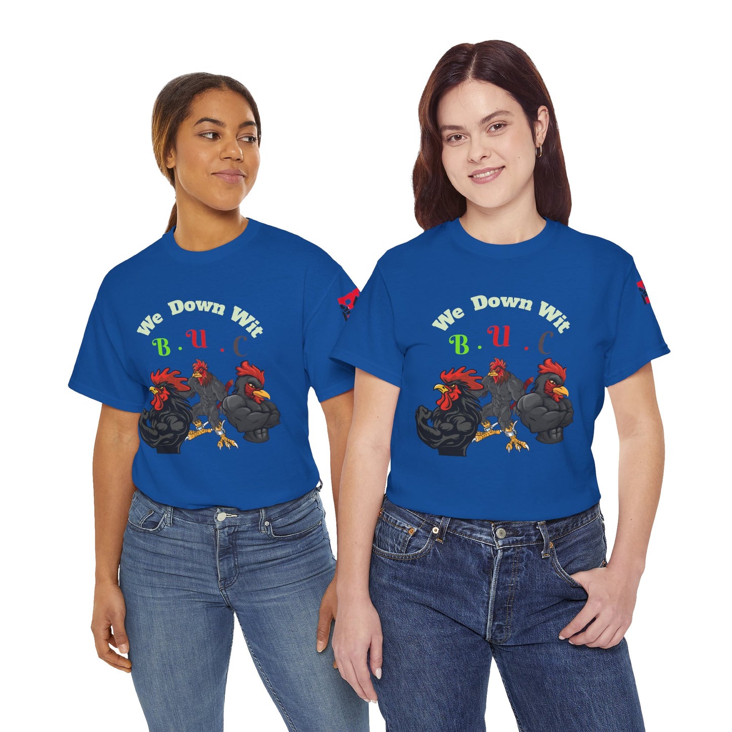 Unisex Heavy Cotton Tee - We Down Wit B.U.C - Bold Graphic Tee for Casual Vibes