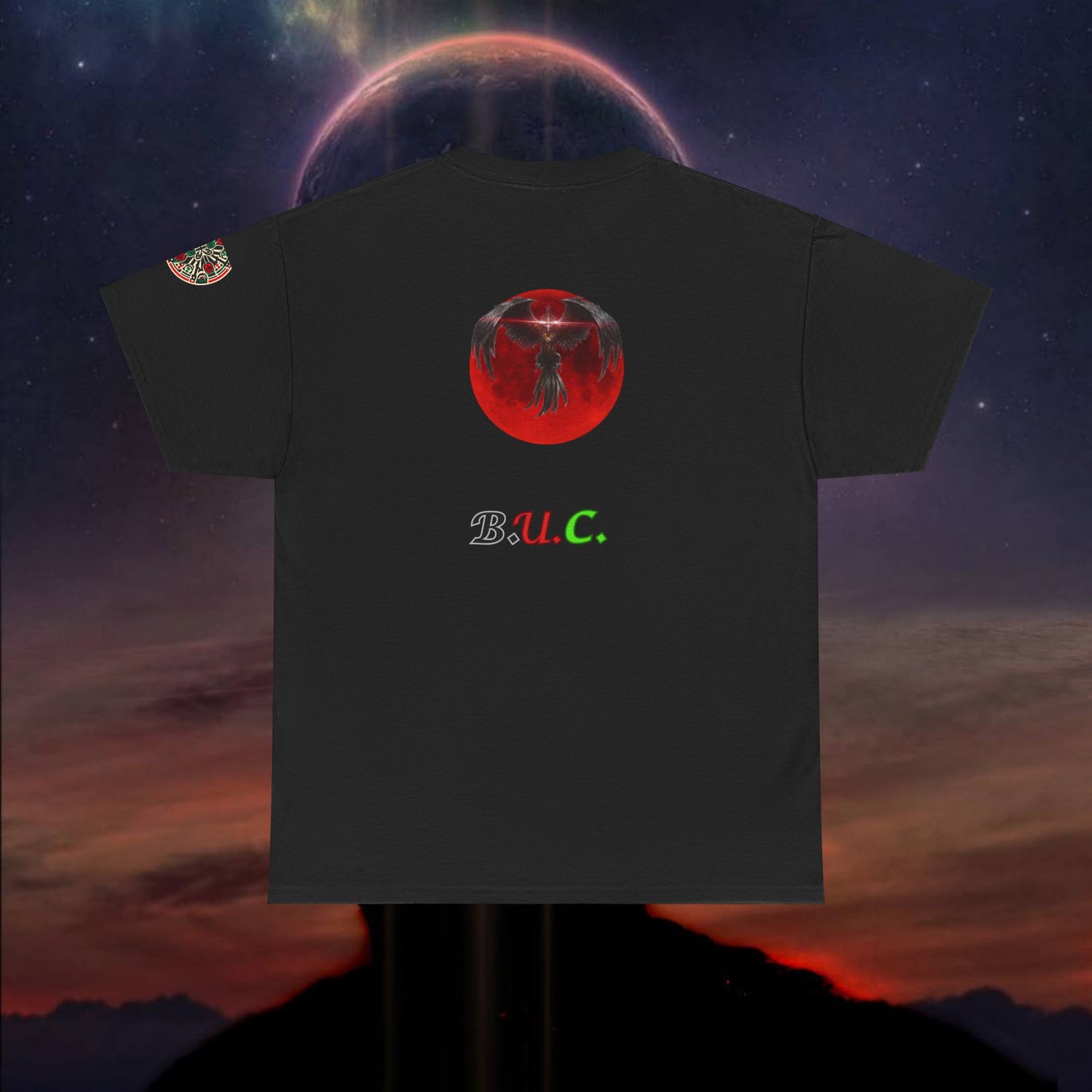 Celestial Phoenix Unisex Heavy Cotton Tee - Embrace the Sun and Moon