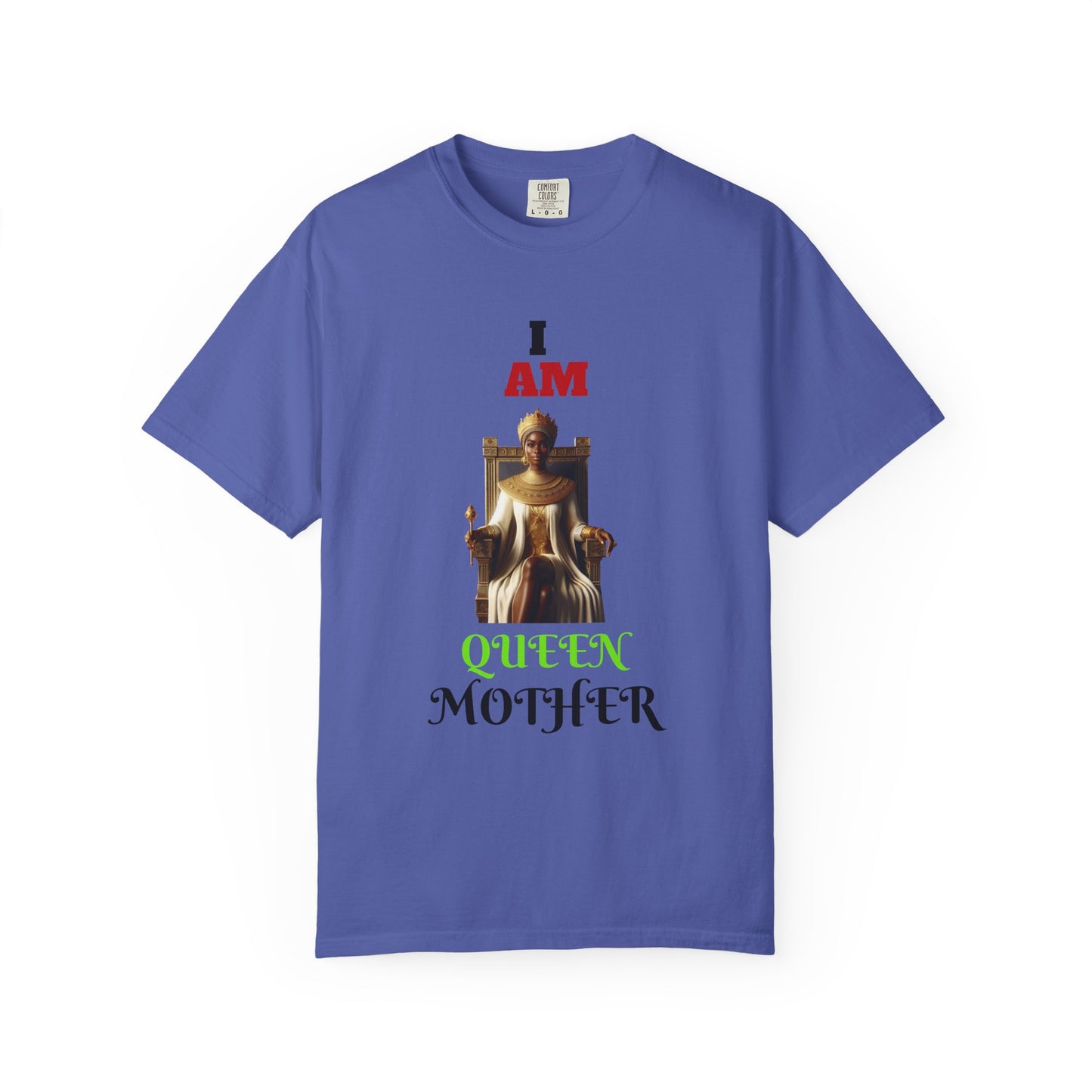 Unisex Garment-Dyed T-Shirt with 'Queen Mother' Design - Empowering Apparel for Celebration and Everyday Wear