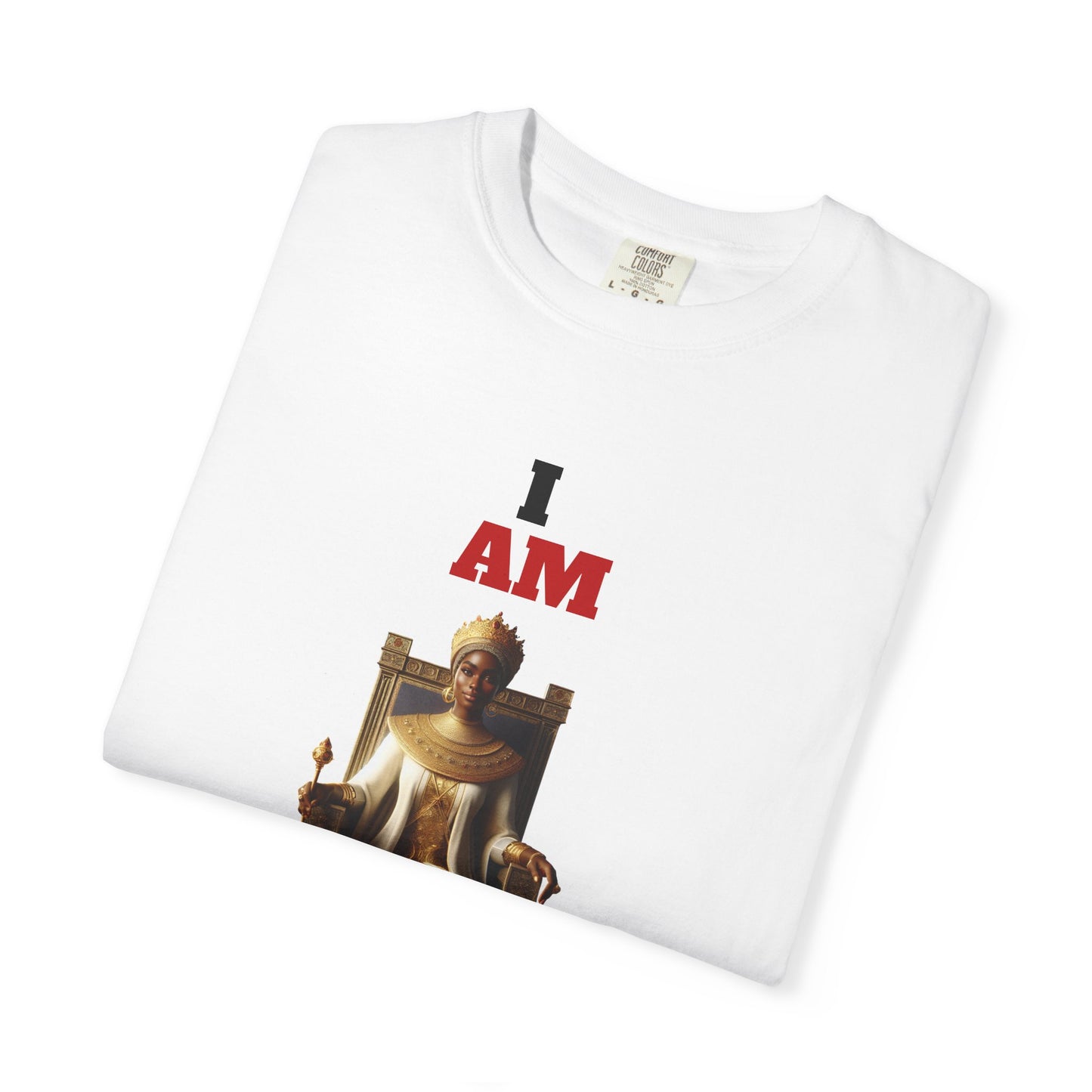 Unisex Garment-Dyed T-Shirt with 'Queen Mother' Design - Empowering Apparel for Celebration and Everyday Wear