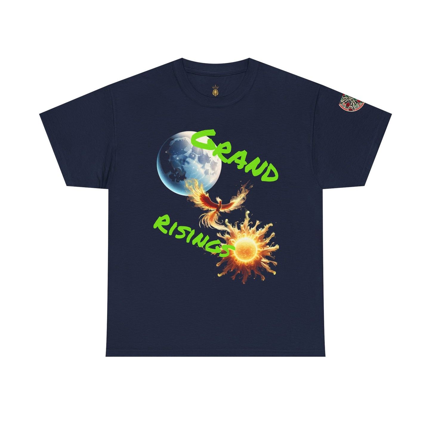 Celestial Phoenix Unisex Heavy Cotton Tee - Embrace the Sun and Moon