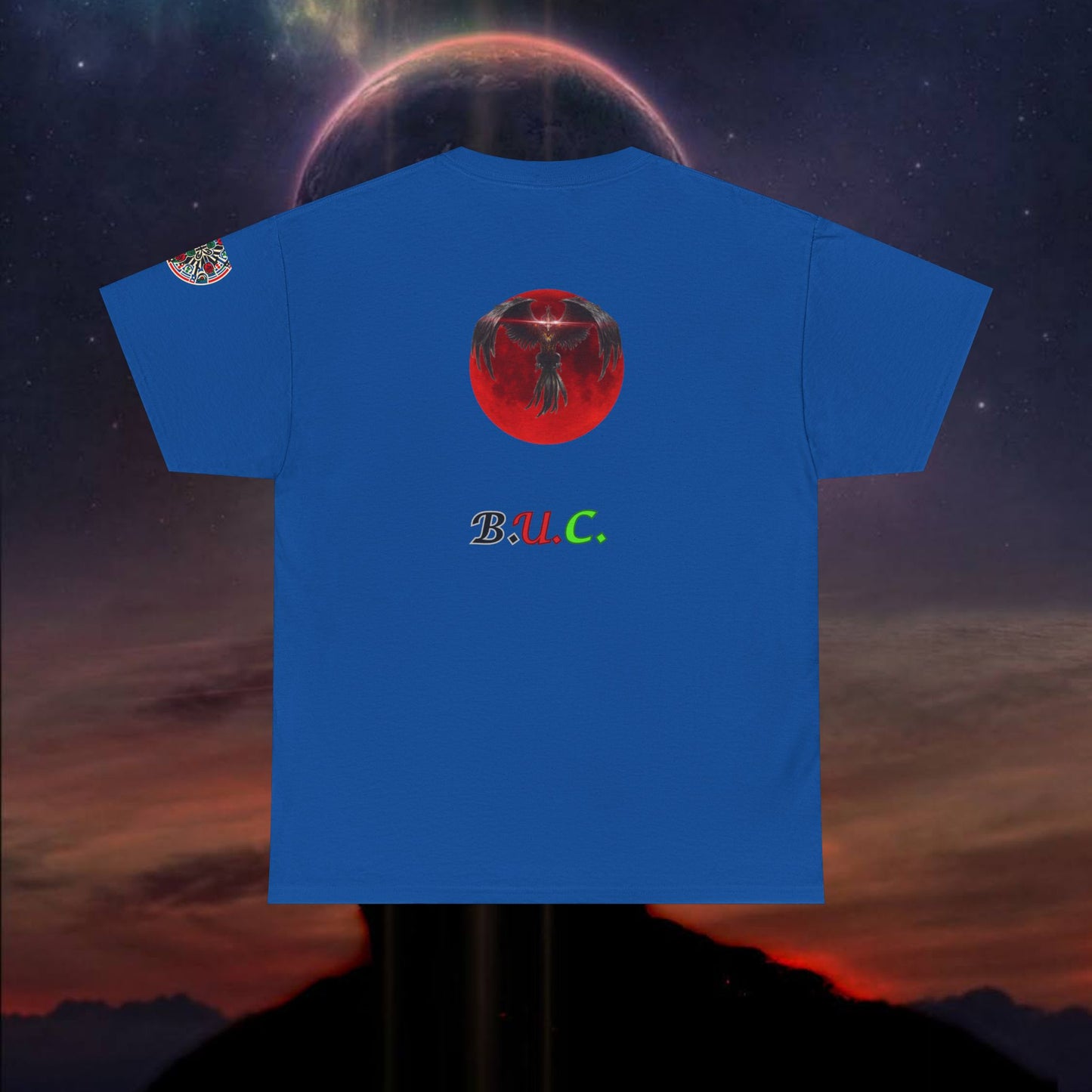 Celestial Phoenix Unisex Heavy Cotton Tee - Embrace the Sun and Moon