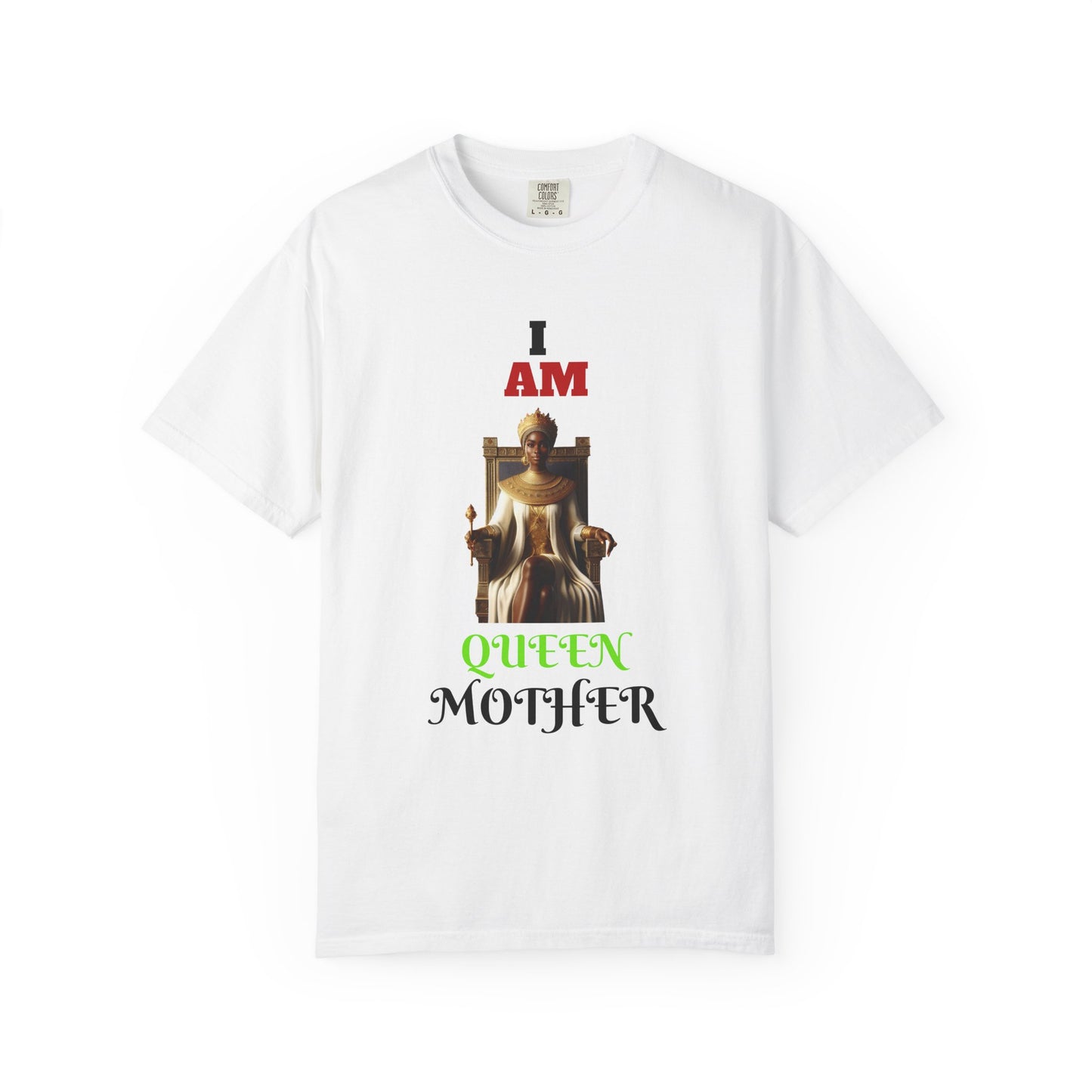 Unisex Garment-Dyed T-Shirt with 'Queen Mother' Design - Empowering Apparel for Celebration and Everyday Wear