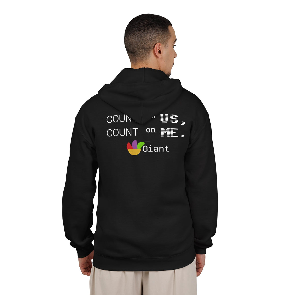 Count On Us Hoodie — Inclusive Rainbow Heart Zip-Up Sweatshirt