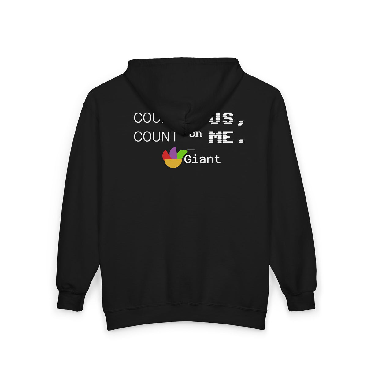 Count On Us Hoodie — Inclusive Rainbow Heart Zip-Up Sweatshirt