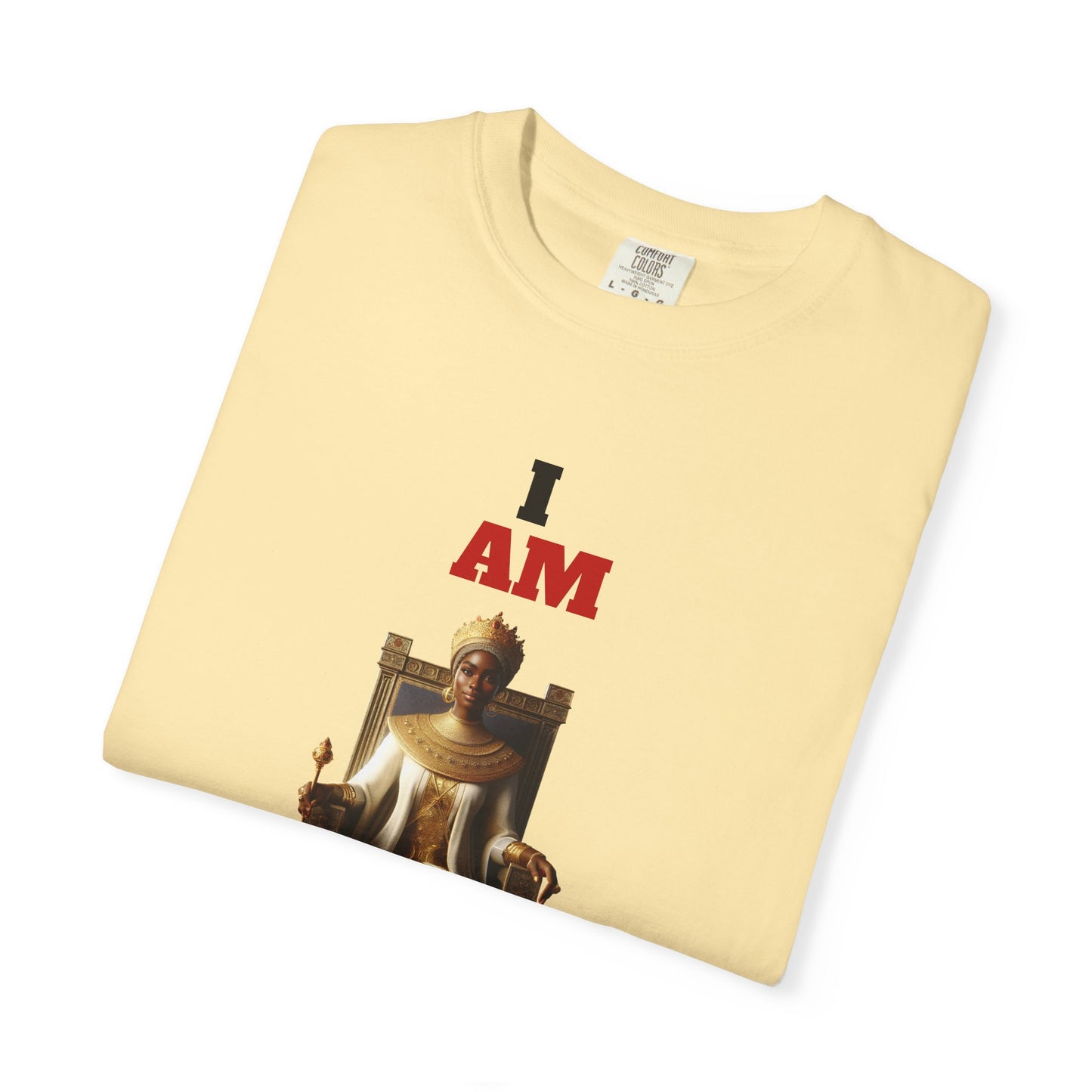 Unisex Garment-Dyed T-Shirt with 'Queen Mother' Design - Empowering Apparel for Celebration and Everyday Wear