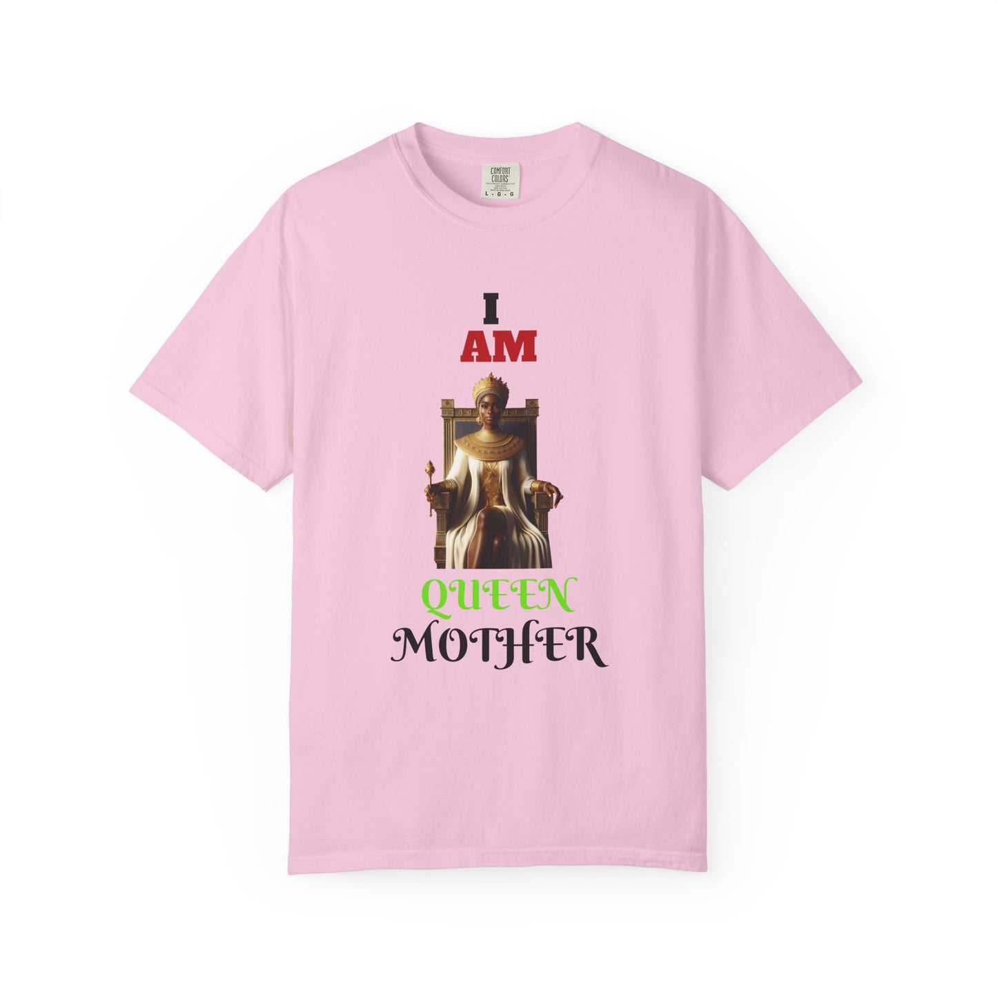 Unisex Garment-Dyed T-Shirt with 'Queen Mother' Design - Empowering Apparel for Celebration and Everyday Wear