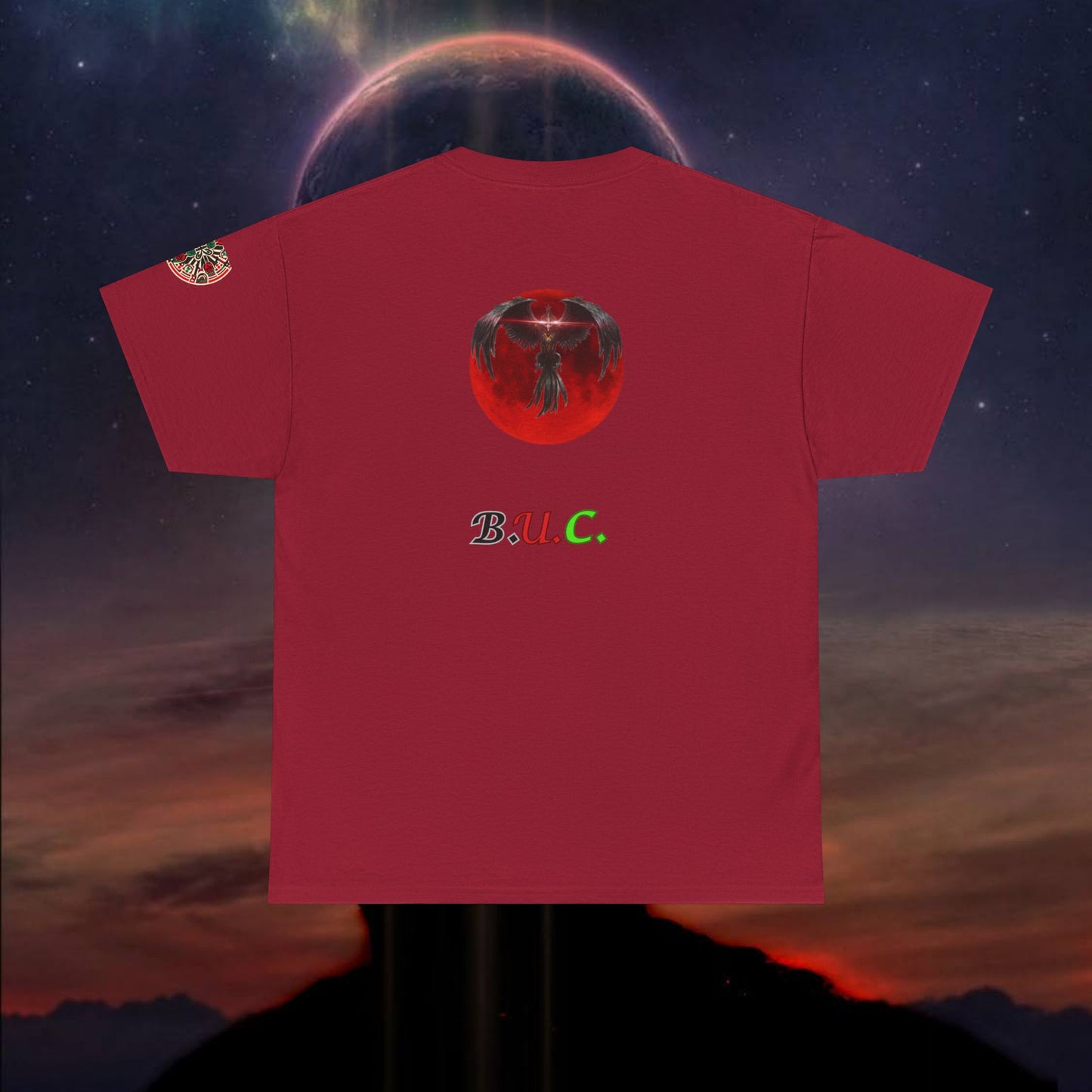 Celestial Phoenix Unisex Heavy Cotton Tee - Embrace the Sun and Moon